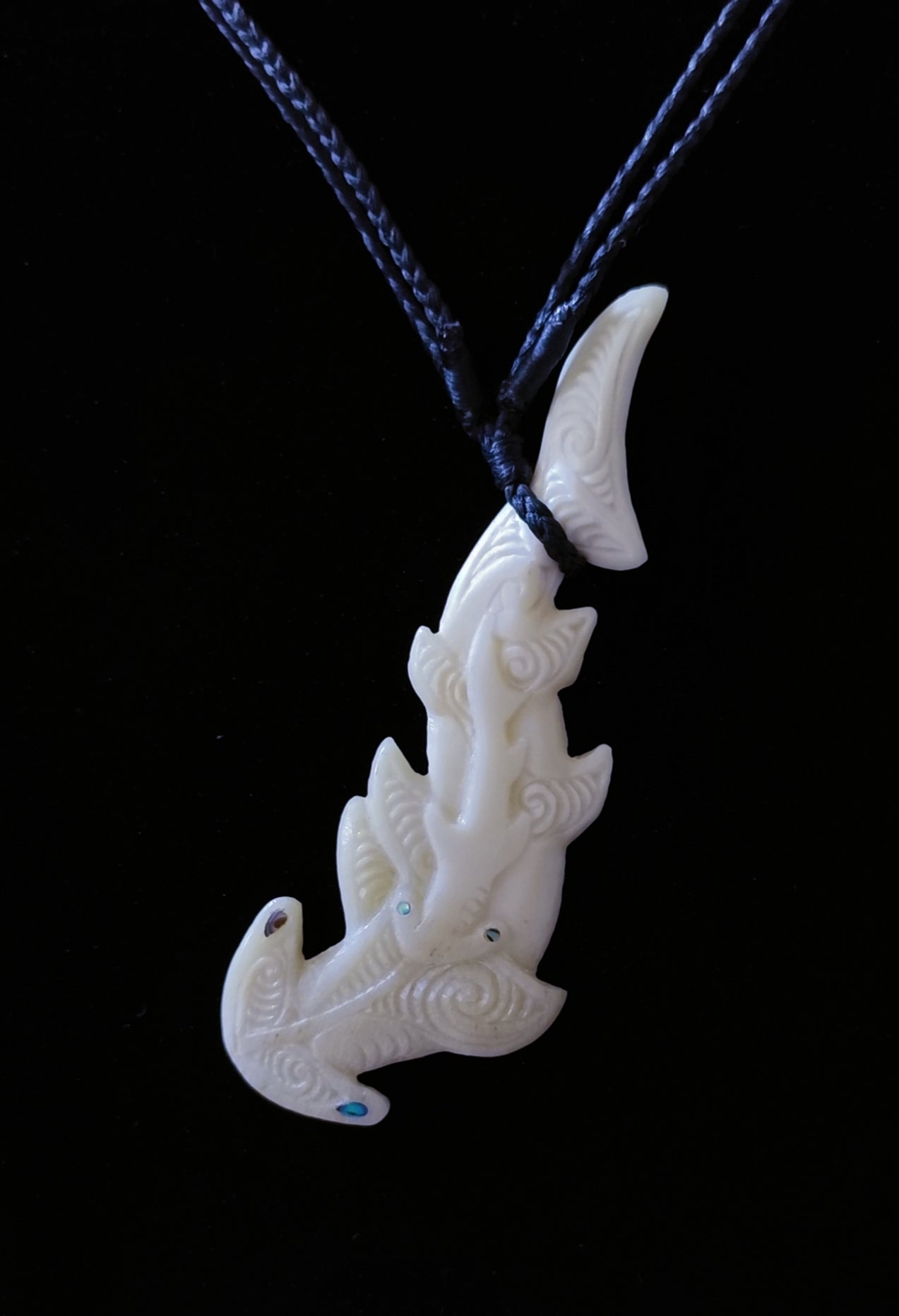 Bone Carving #73 Mangōpare (Hammerhead Shark)