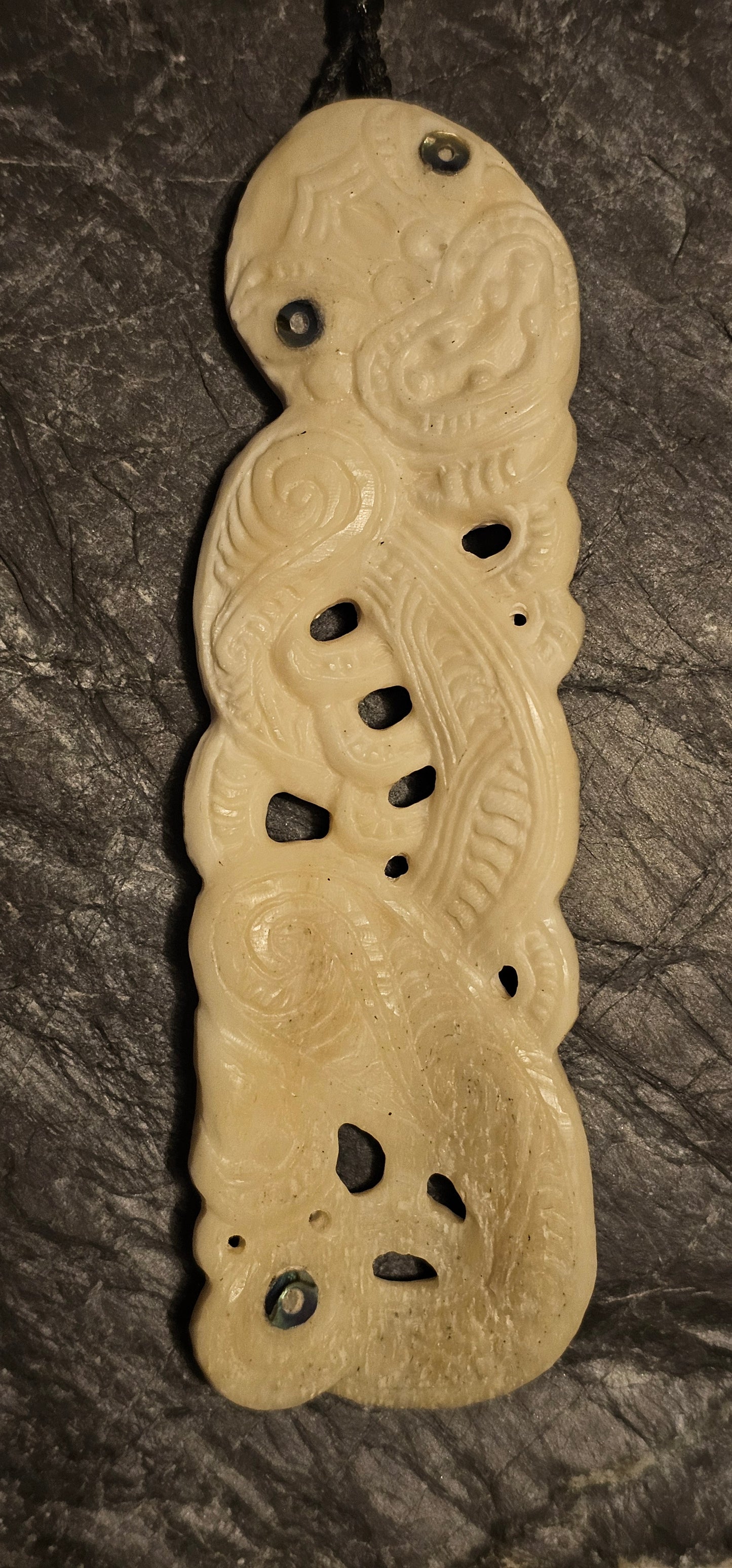 Bone Carving #09 Manaia (Marakihau)