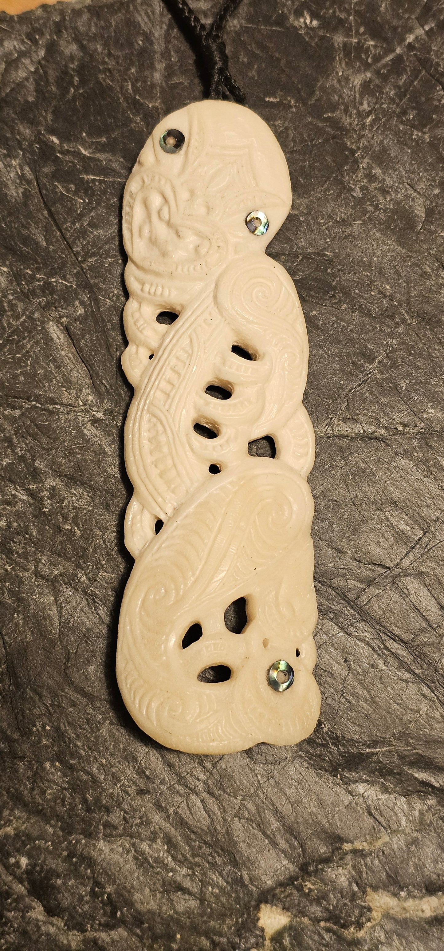 Bone Carving #09 Manaia (Marakihau)