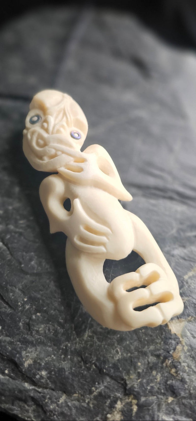 Bone Carving #60 Hei Tiki (Maui)