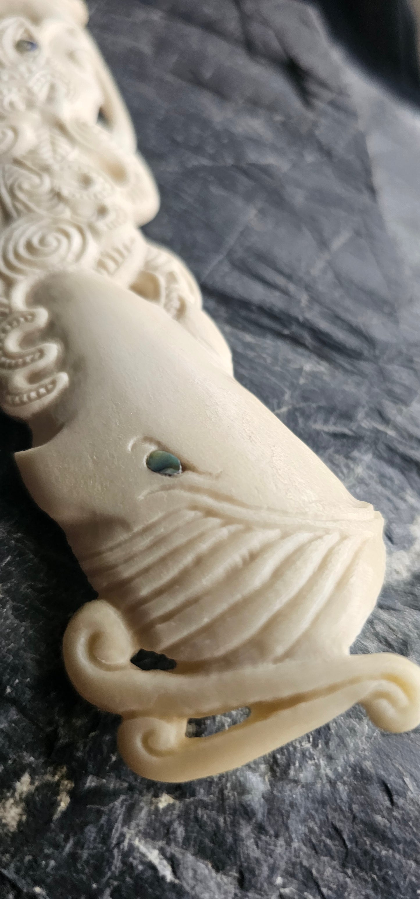 Bone Carving #63 Kahutia-te-rangi (Paikea)
