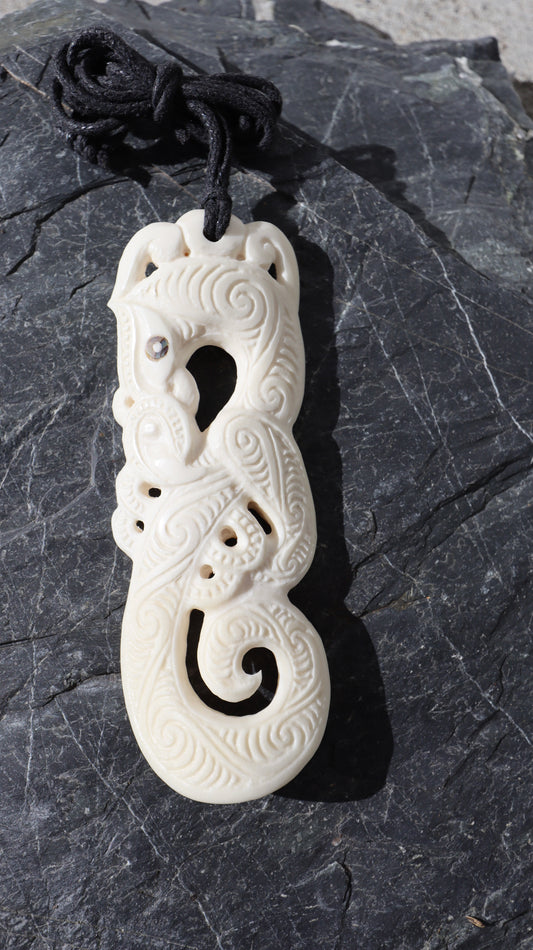 Bone Carving #4 Manaia (Raurū)