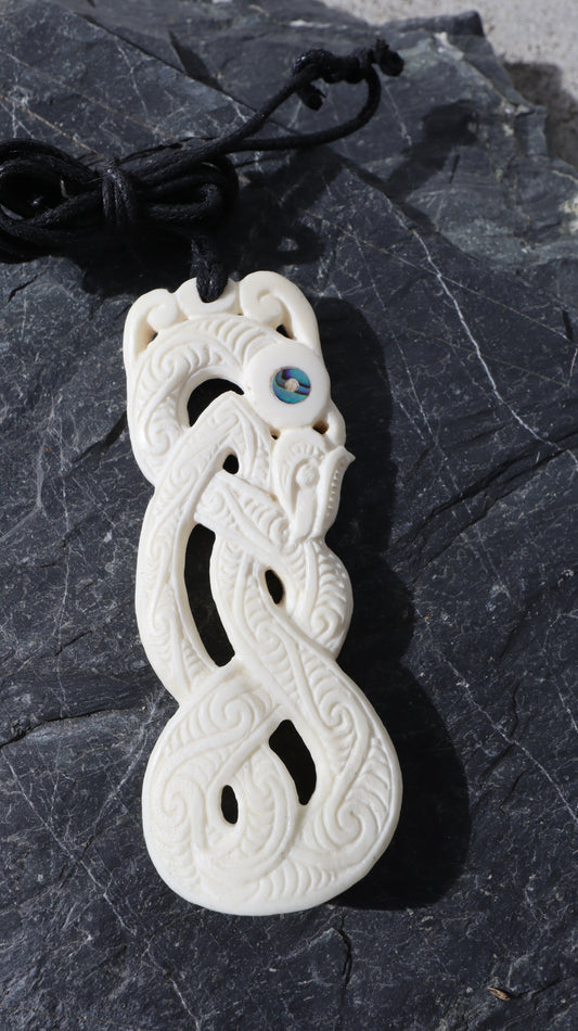 Bone Carving #5 Manaia (Rongomātane)