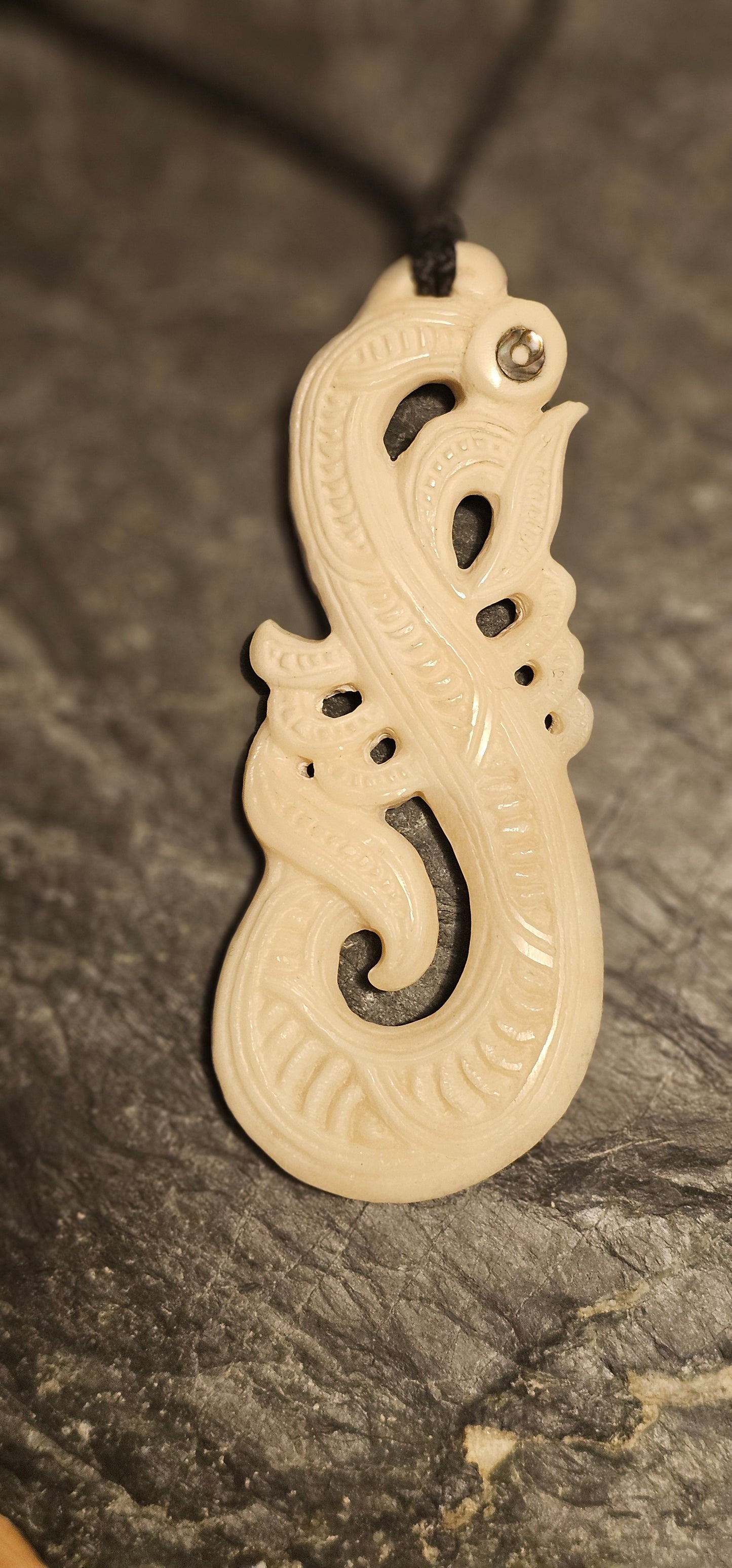 Bone Carving #31 Hei Koru Manaia
