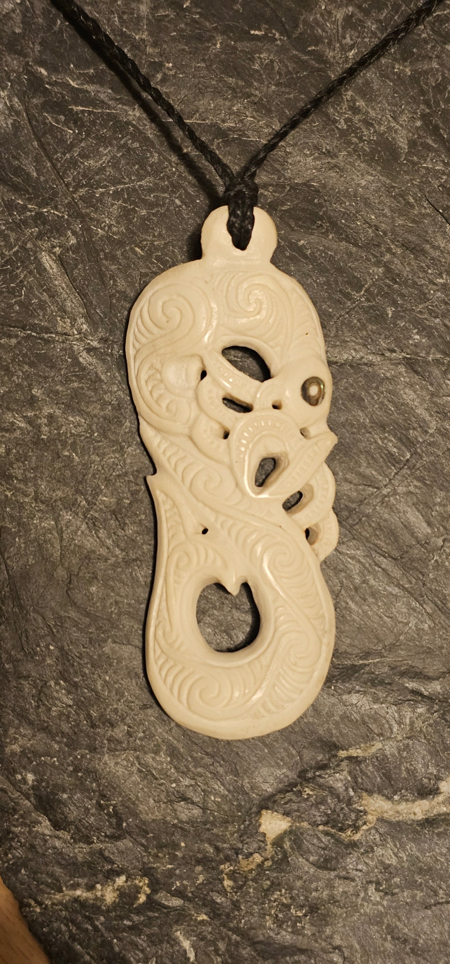 Bone Carving #6 Manaia (Tangaroa)